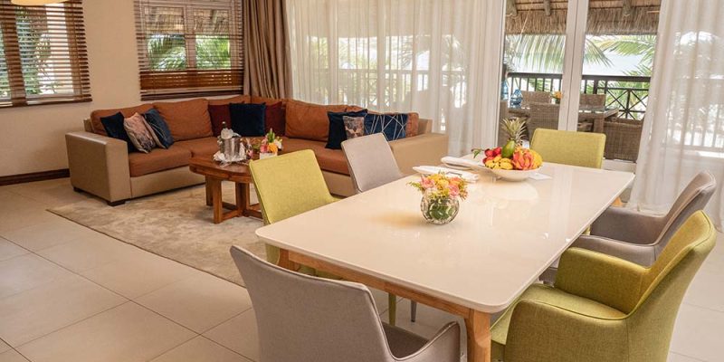 exclusive suite living area